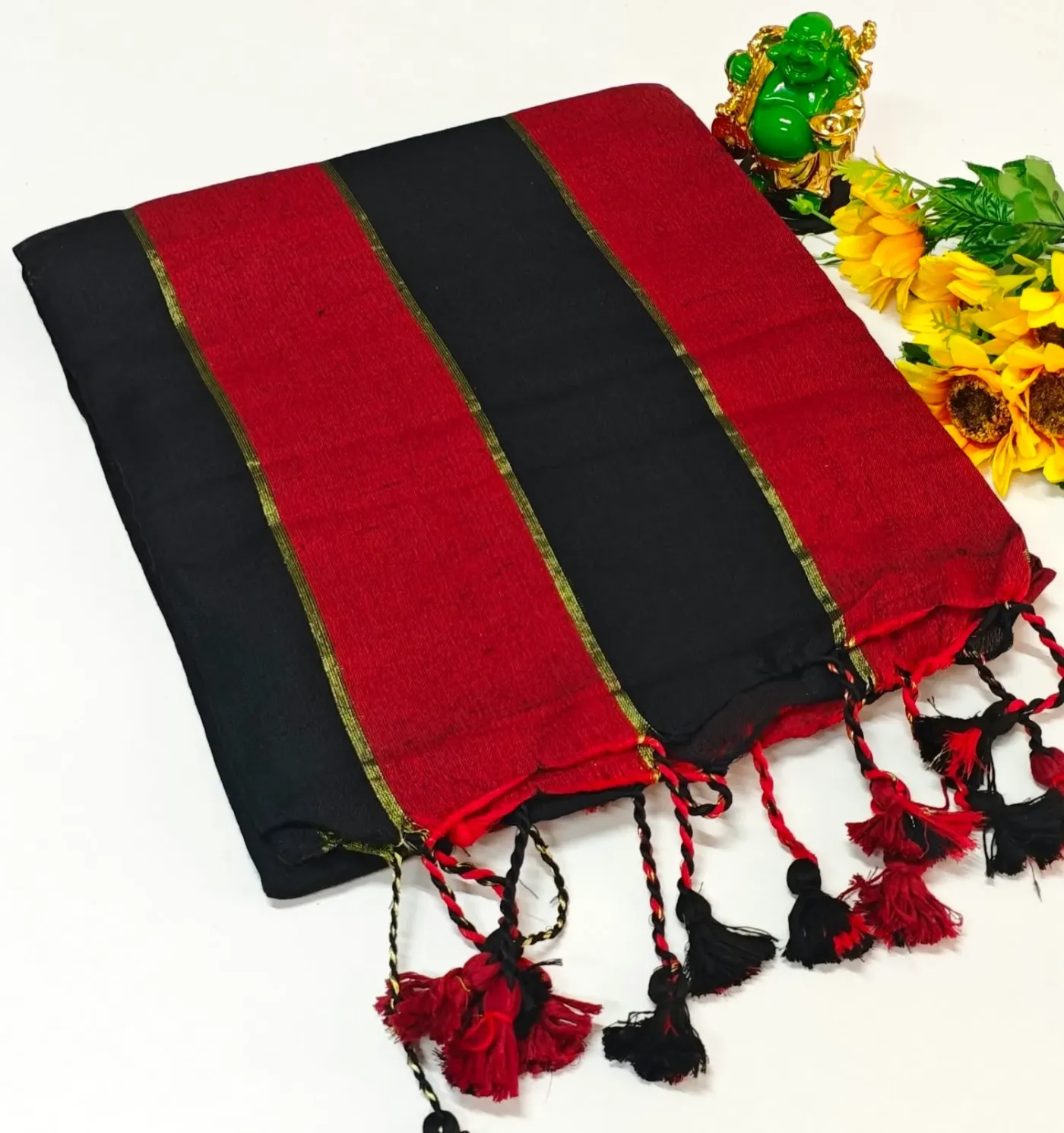 Gorgeous Rainbow Khadi Cotton Saree